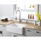 Gourmetier Solid Surface Stone Apron Front Farmhouse Sgl Bowl Kitchen Sink, White GKFA301810CD - alternate 4